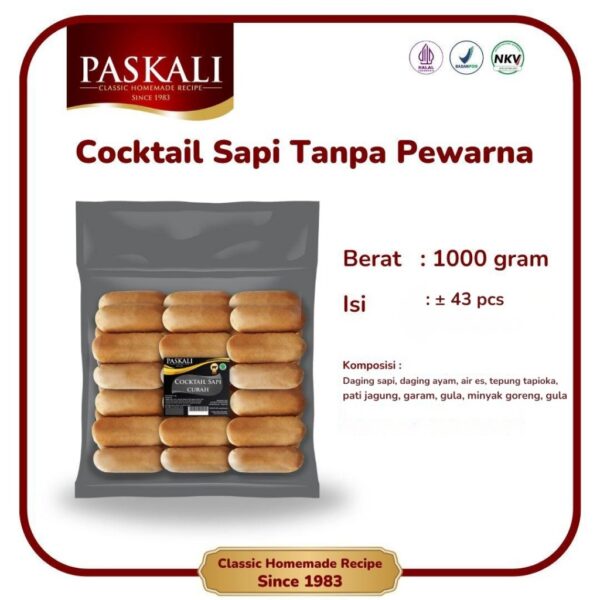 Sosis Cocktail Sapi Kombinasi Tanpa Pewarna